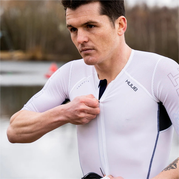 2026 Huub Mens Anemoi 2 SUB22 Trisuit ANESUB22FLNW - Dark Navy / White